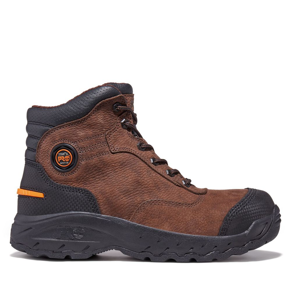 Botas de Trabajo Timberland Hombre Pro® Endurance 6" Titan® Xl Safety Toe Marrones/Negras - Chile FY